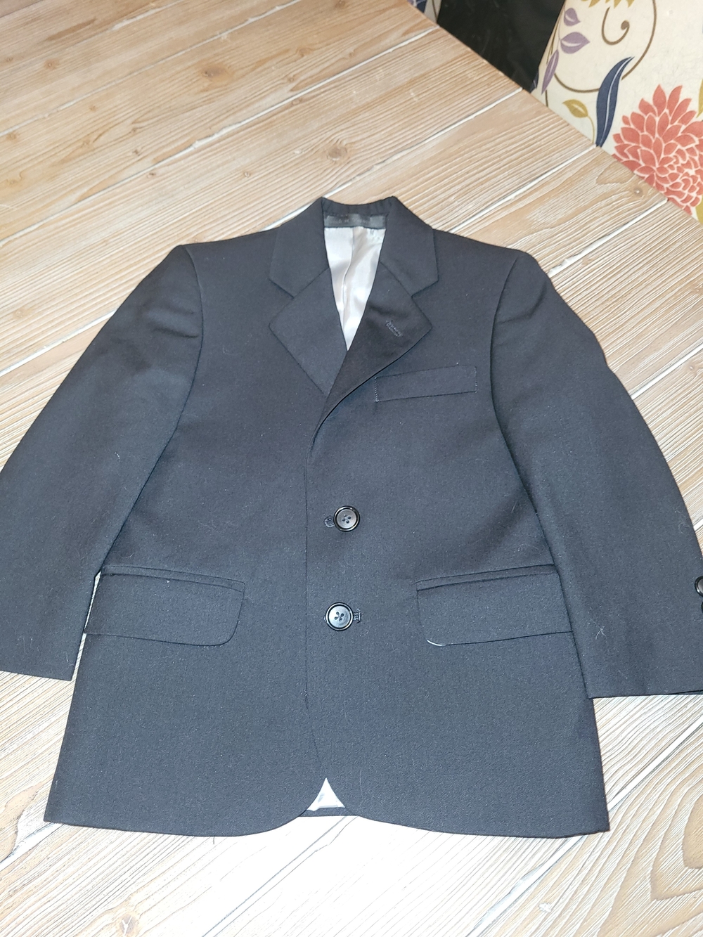 Classic Black Boys Two-Button Blazer And Dress Pants - Size 4